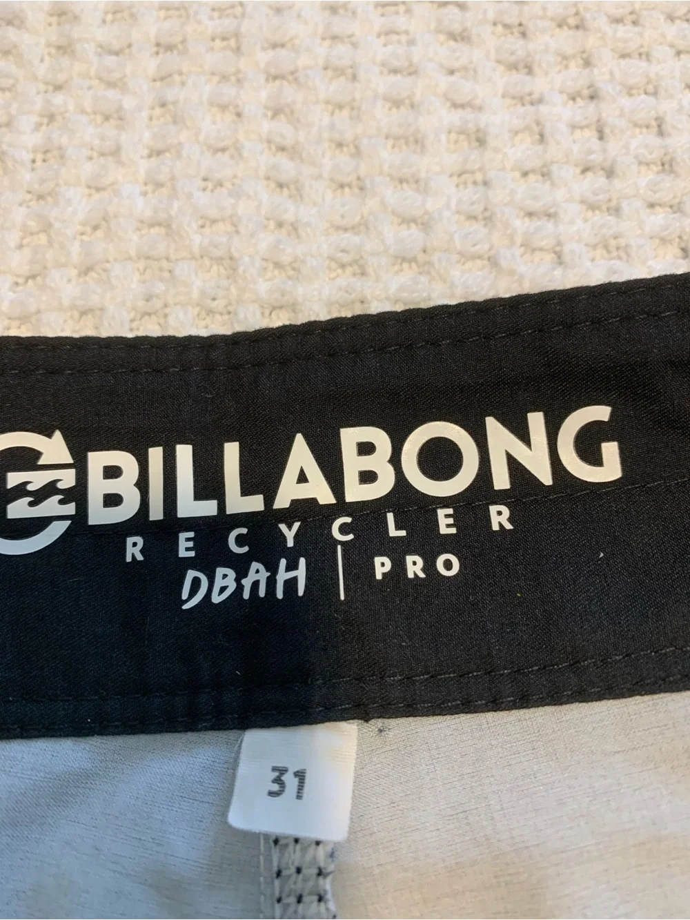 Billabong Recycler DBAH Pro Black Board Shorts Swim Size 31